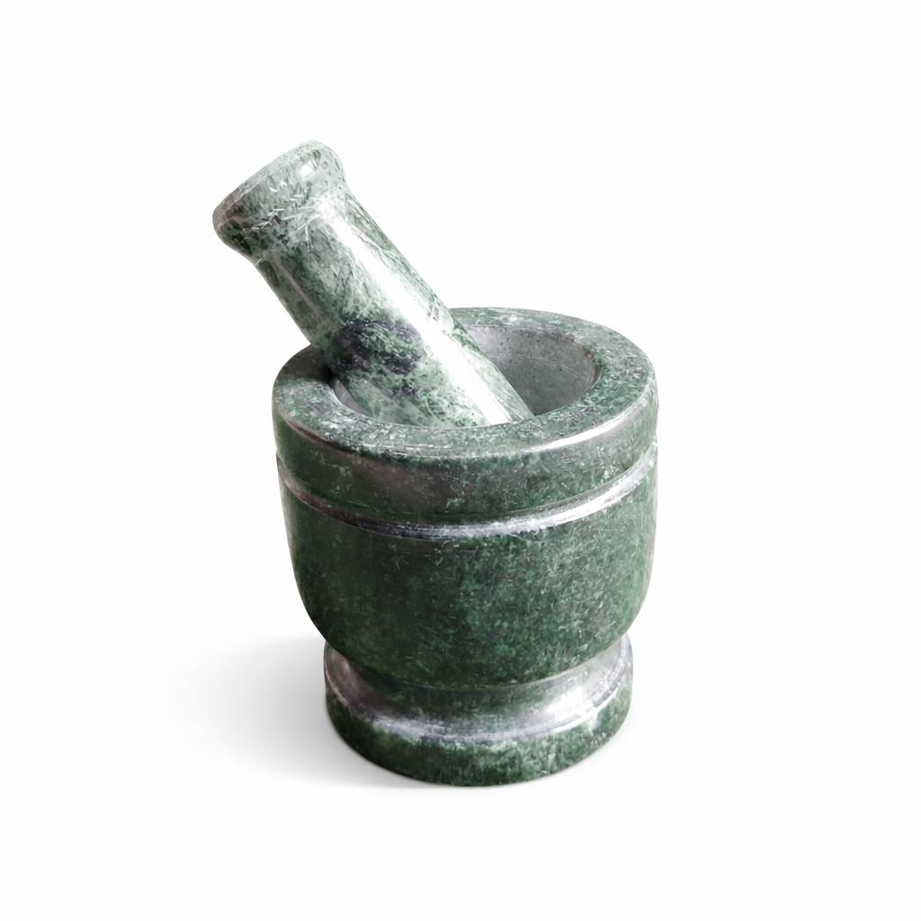 Heavy Black Stone Mortar & Pestle – Traditional Spice Grinding Set