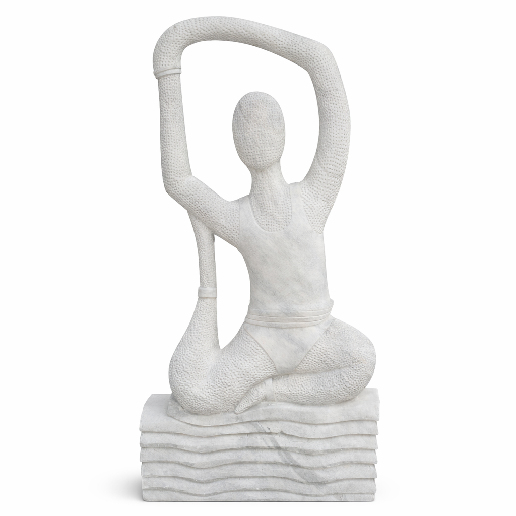 Handcrafted Marble Decorative Sculpture – Modern Garden & Home Decor Statue