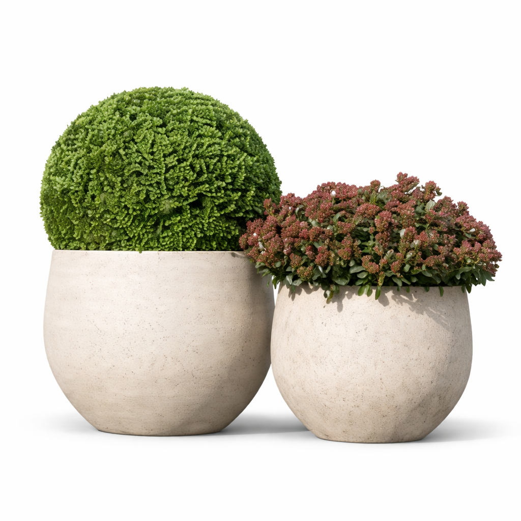 Decorative Garden Planters – Modern Outdoor Marble & Stone Plant Pots
