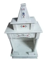 Handcrafted White Marble Pooja Mandir | Decorative Marble Home Temple