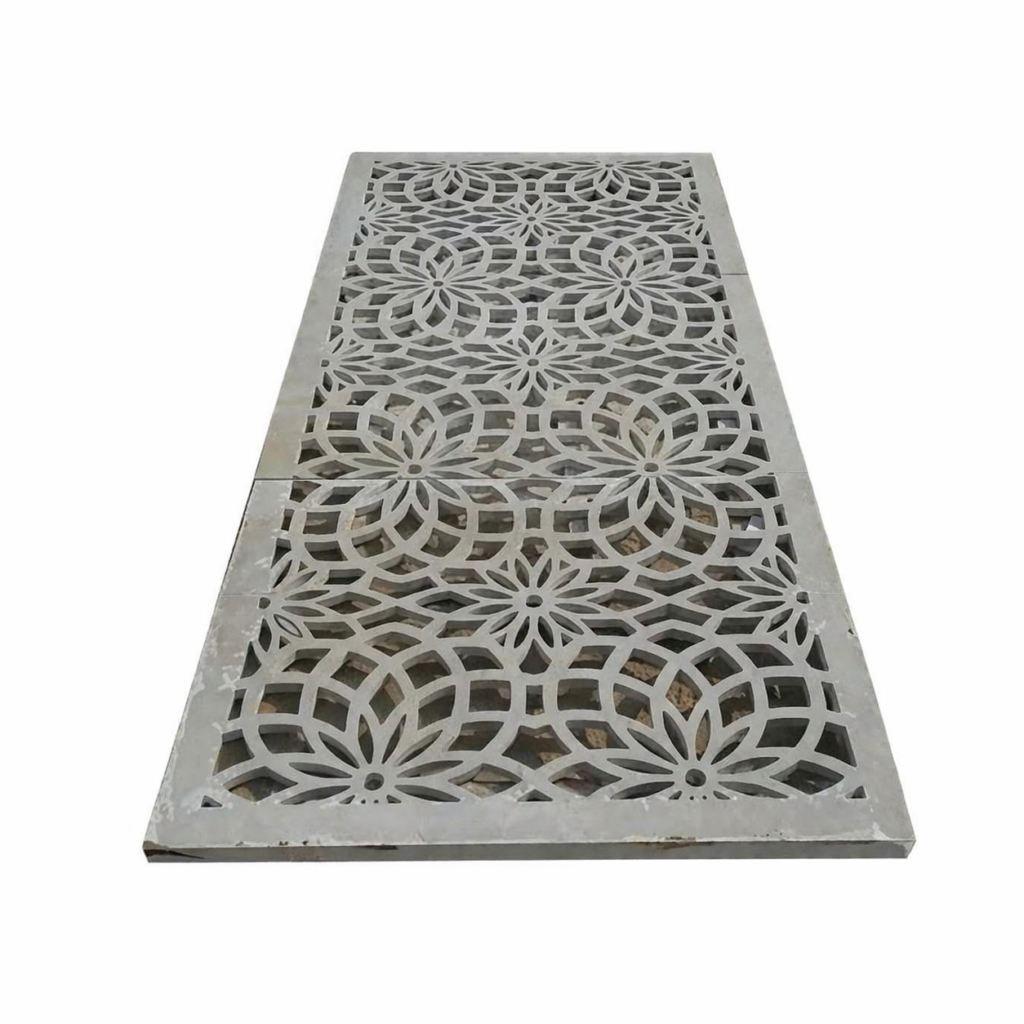 Handcrafted Stone Jali Panel | Decorative Floral Lattice Design for Wall & Ventilation